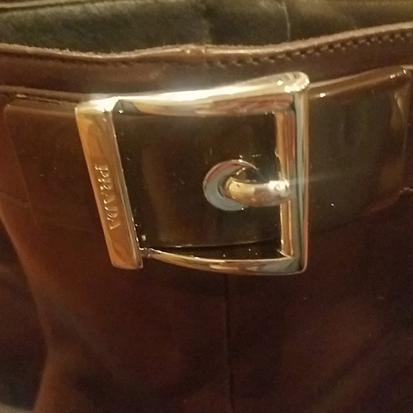 Prada Brown Leather Kitten Bootie Size 38 1/2 NEW - Picture 3 of 8